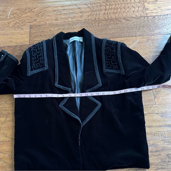 Vintage Adam‎ Douglass Black Velvet Western Blazer - Picture 12 of 13